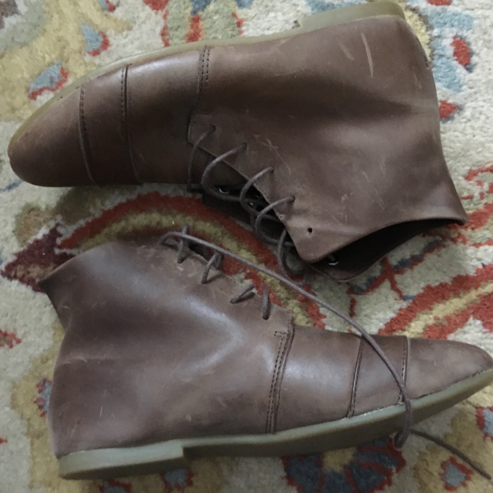 Brown Leather Ankle Boots